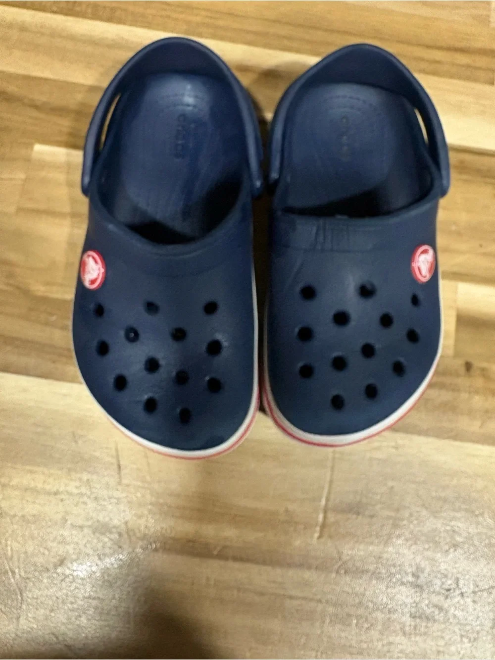CROCS Kids Navy and Red Clog Sandals